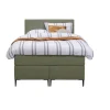 Leen Bakker Boxspring Liv geblokt - groen - 120x200 cm - slanke poot Best