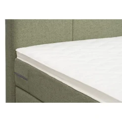 Leen Bakker Boxspring Liv geblokt - groen - 120x200 cm - slanke poot Best