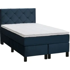 Leen Bakker Boxspring Liv geruit - blauw - 120x200 cm - ronde poot Sale