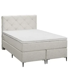 Leen Bakker Boxspring Liv geruit - ecru - 120x200 cm - slanke poot Hot
