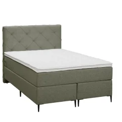 Leen Bakker Boxspring Liv geruit - groen - 120x200 cm - slanke poot Discount