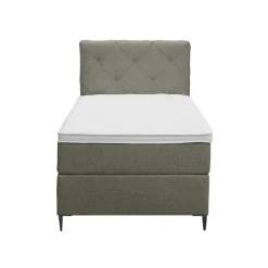 Leen Bakker Boxspring Liv geruit - groen - 90x200 cm - slanke poot Clearance