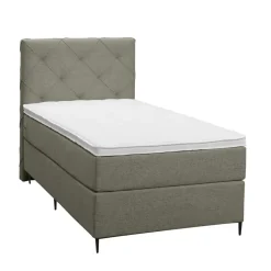Leen Bakker Boxspring Liv geruit - groen - 90x200 cm - slanke poot Clearance
