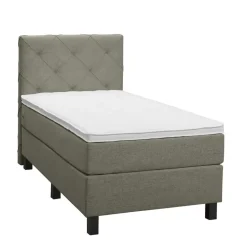 Leen Bakker Boxspring Liv geruit - groen - 90x200 cm - vierkante poot Discount