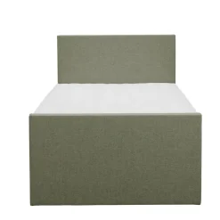Leen Bakker Boxspring met opbergruimte en voetbord Liv egaal - groen - 120x200cm Clearance