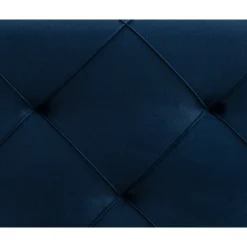 Leen Bakker Boxspring met opbergruimte en voetbord Liv geruit - blauw - 90x200cm Best