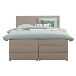 Leen Bakker Boxspring met opbergruimte Liv egaal - beige - 160x200 cm Sale