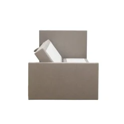 Leen Bakker Boxspring met opbergruimte en voetbord Liv egaal - beige - 120x200cm