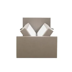 Leen Bakker Boxspring met opbergruimte en voetbord Liv egaal - beige - 120x200cm