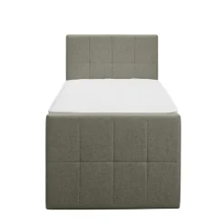 Leen Bakker Boxspring met voetbord Liv geblokt - groen - 90x200 cm - ronde poot Online