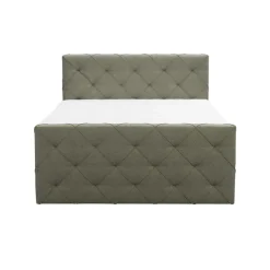 Leen Bakker Boxspring met voetbord Liv geruit - groen - 140x200 cm - slanke poot Best