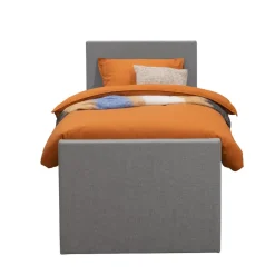 Leen Bakker Boxspring met voetbord Liv egaal - lichtgrijs - 90x200 cm - ronde poot Hot