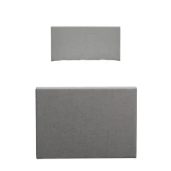 Leen Bakker Boxspring met voetbord Liv egaal - lichtgrijs - 90x200 cm - ronde poot Hot