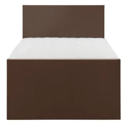 Leen Bakker Boxspring met voetbord Liv egaal - bruin - 120x200 cm - slanke poot