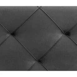 Leen Bakker Boxspring met voetbord Liv geruit - grijs - 120x200 cm - slanke poot Outlet