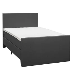 Leen Bakker Boxspring met voetbord Liv egaal - antraciet - 120x200 cm - slanke poot Online