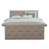 Leen Bakker Boxspring met voetbord Liv geruit - beige - 180x200 cm - vierkante poot Sale