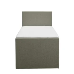 Leen Bakker Boxspring met voetbord Liv egaal - groen - 90x200 cm - vierkante poot Sale