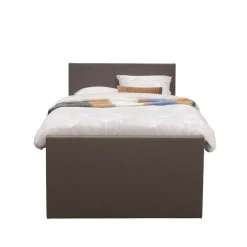 Leen Bakker Boxspring met voetbord Liv egaal - donkerbruin - 120x200 cm - slanke poot Hot
