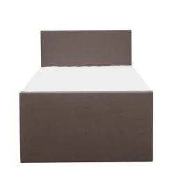 Leen Bakker Boxspring met voetbord Liv egaal - donkerbruin - 120x200 cm - slanke poot Hot