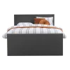 Leen Bakker Boxspring met voetbord Liv egaal - antraciet - 160x200 cm - ronde poot New