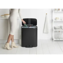 Brabantia Bo Hi Pedaalemmer 2 x 30 liter Matt Black New