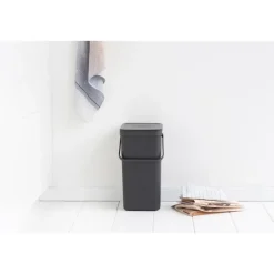 Brabantia Sort & Go Afvalemmer - 16L - Grijs Discount