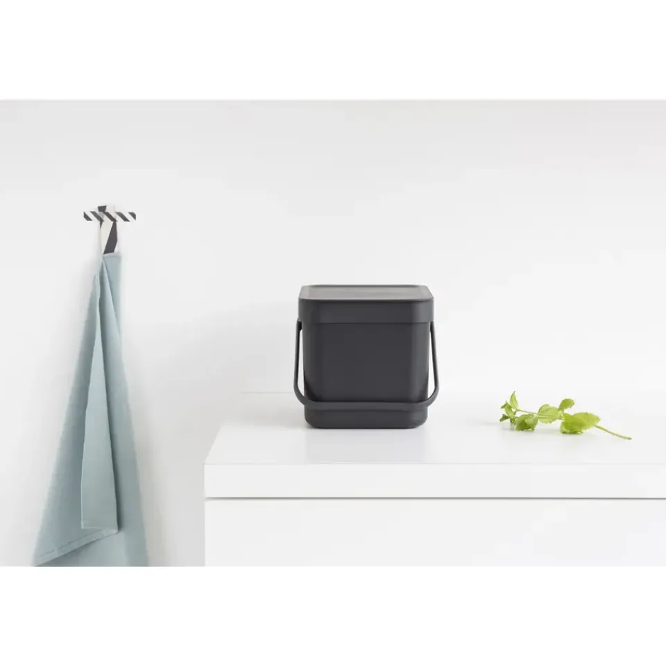 Brabantia Sort & Go Afvalemmer - 6L - Grijs Best