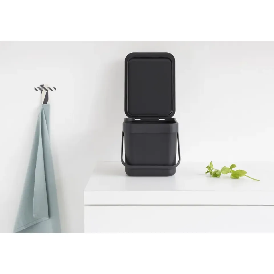 Brabantia Sort & Go Afvalemmer - 6L - Grijs Best