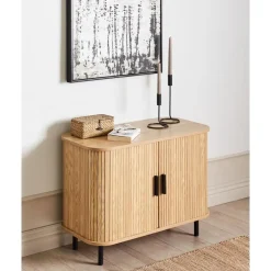 Beliani BRADLEY - Commode - Lichthout/Zwart - MDF Hot