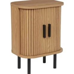 Beliani BRADLEY - Nachtkastje - Lichthout/Zwart - MDF Best