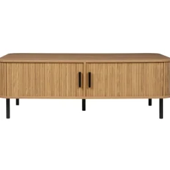 Beliani BRADLEY - Salontafel - Lichthout/Zwart - MDF Outlet