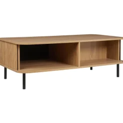Beliani BRADLEY - Salontafel - Lichthout/Zwart - MDF Outlet