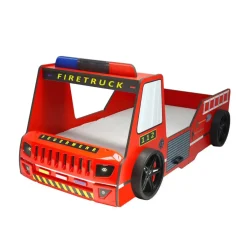 Merkloos Brandweerbed peuterbed jongensbed rood 90 x 200 cm