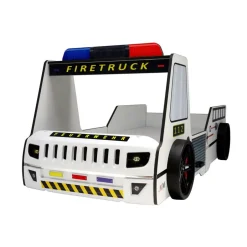 Merkloos Brandweerbed peuterbed jongensbed rood 90 x 200 cm