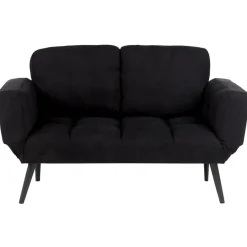 Beliani BREKKE - Slaapbank - Zwart - Polyester