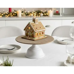 Leen Bakker BRIOCHE - Gebaksstandaard - Wit/Licht hout - IJzer/Hout Best