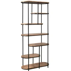 Livingfurn Brix - Kabinetkast Milou - 84x190cm - Marmer en Gecoat Staal - Bruin Clearance