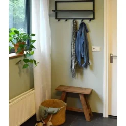 Brix - Kapstok Bono - Mangohout en Gecoat Staal - 15x70x30 Discount