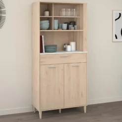 Parisot Buffetkast Galatee met 2 deuren & 1 lade - eikdecor/wit Outlet