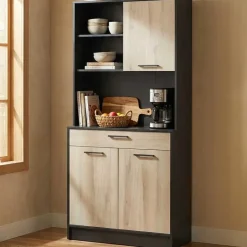 CBA Buffetkast Romanie-Kronberg eik/matzwart Online