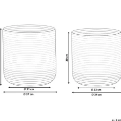 Beliani BULANIK - Mand set van 2 - Beige/Wit - Jute Clearance