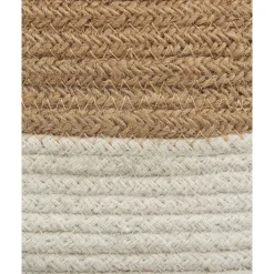 Beliani BULANIK - Mand set van 2 - Beige/Wit - Jute Clearance