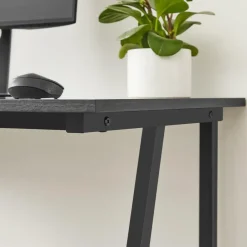 Merkloos Bureau - industrieel - 100x50x75 cm - zwart