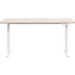 Homeworx Bureau zit/sta handmatig verstelbaar – eikenkleur/wit - 75/118x160x80 cm Online