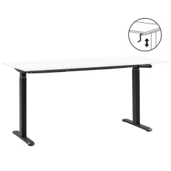 Homeworx Bureau zit/sta handmatig verstelbaar - wit/zwart - 75/118x160x80 cm New