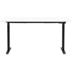Homeworx Bureau zit/sta handmatig verstelbaar - wit/zwart - 75/118x160x80 cm New