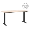 Homeworx Bureau zit/sta handmatig verstelbaar – eikenkleur/zwart - 75/118x160x80 cm Discount