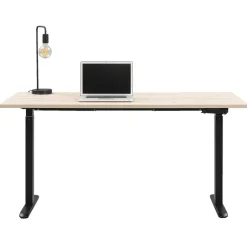 Homeworx Bureau zit/sta handmatig verstelbaar – eikenkleur/zwart - 75/118x160x80 cm Discount