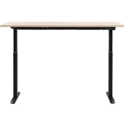 Homeworx Bureau zit/sta handmatig verstelbaar – eikenkleur/zwart - 75/118x160x80 cm Discount